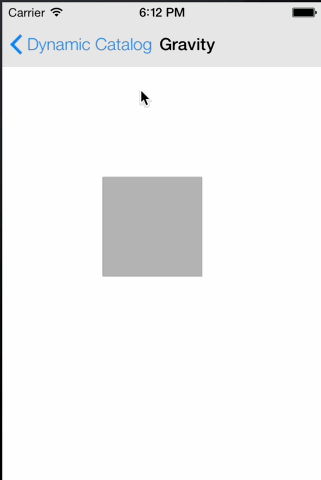 重力作用下的UIview